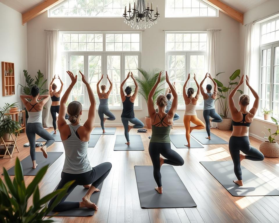 yoga houdingen en ademhalingsoefeningen voor stress verlichting