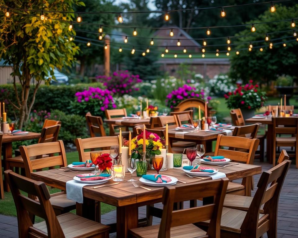 Buitentafels voor gezellige etentjes in de tuin