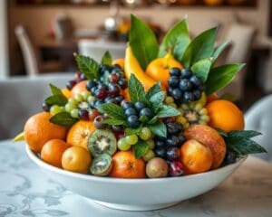 Fruitschalen die een decoratief middelpunt creëren