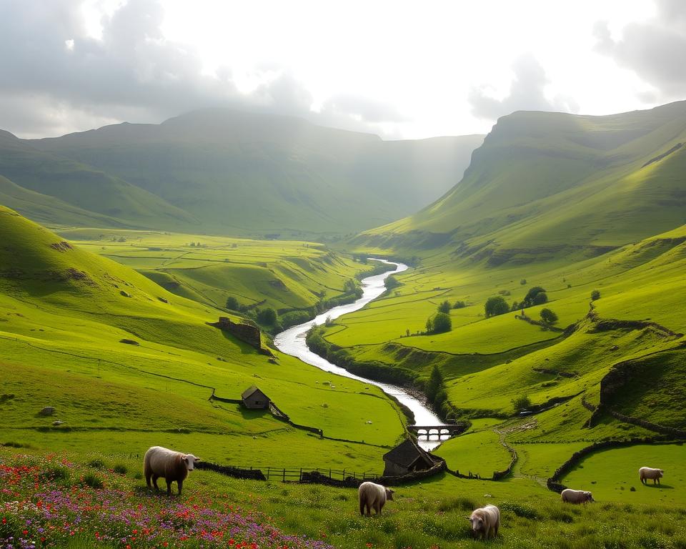 Groene valleien in Ierland