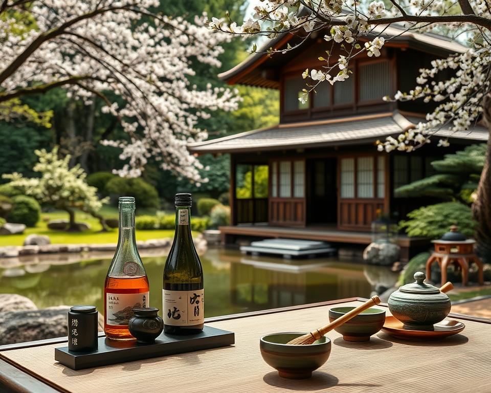 Japanse drankcultuur met sake en traditionele thee