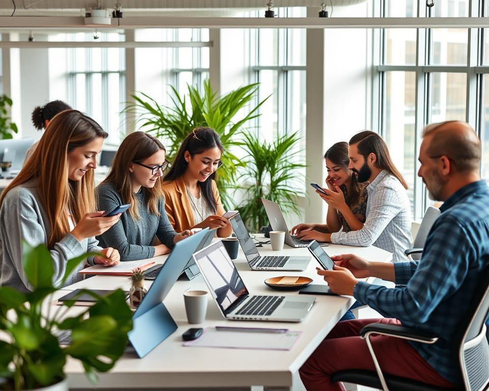 Mobiele telefoons op de werkplek