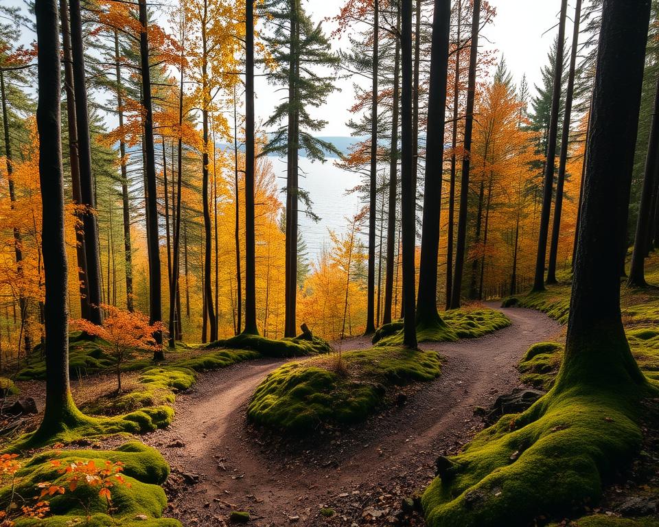 Natuurwandelingen door de bossen van Finland