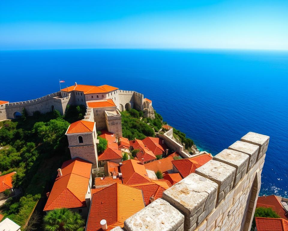 Reizen langs de oude stadsmuren van Dubrovnik