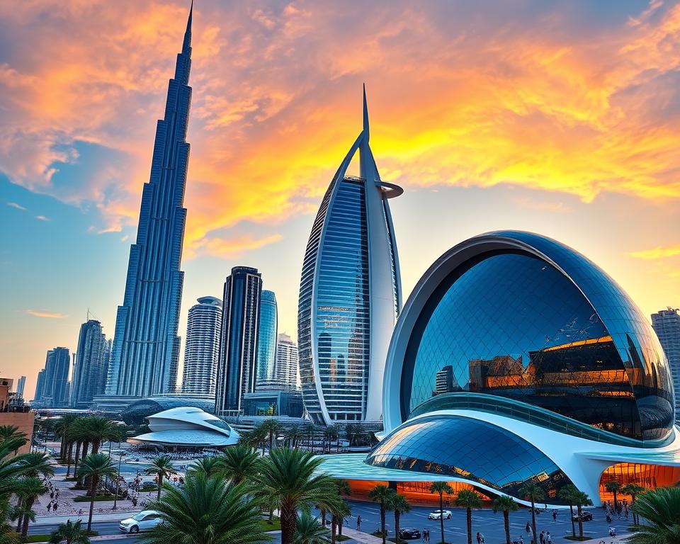 Reizen naar de iconische architectuur van Dubai