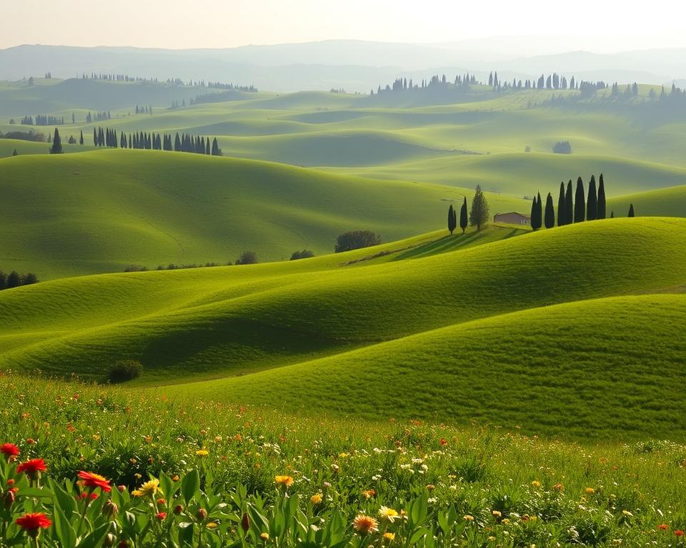 Groene landschappen Toscane