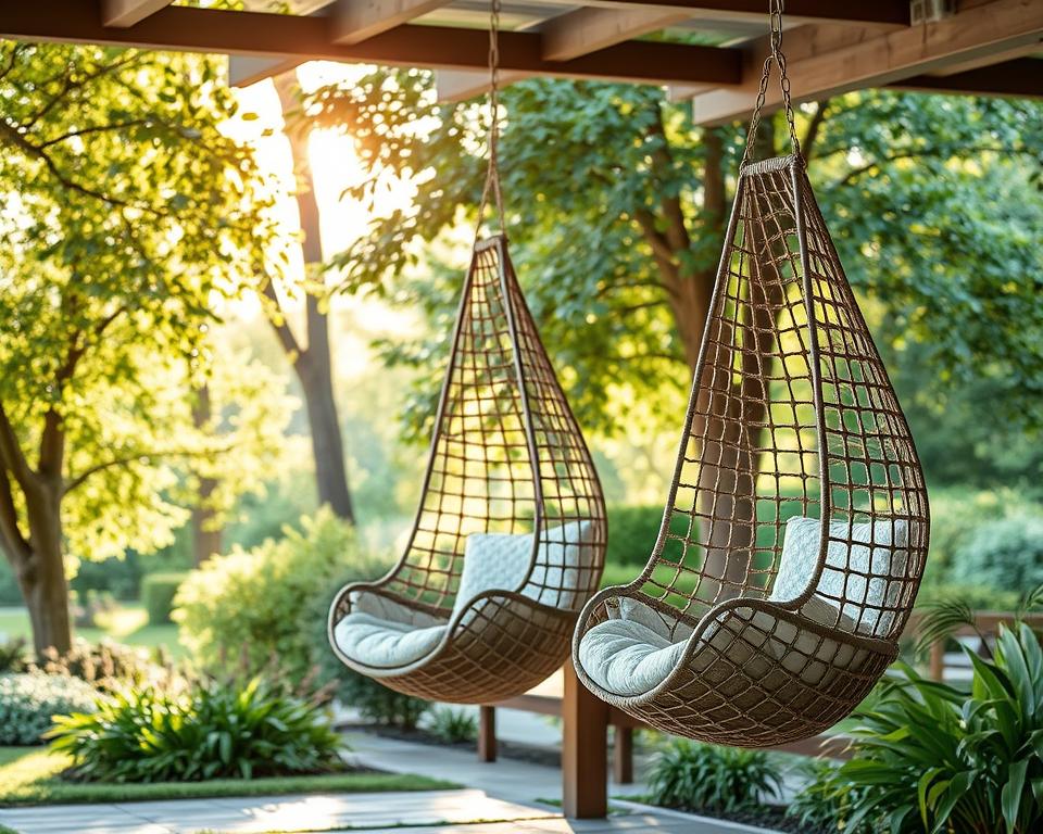 Hangstoelen die ontspanning naar een hoger niveau tillen