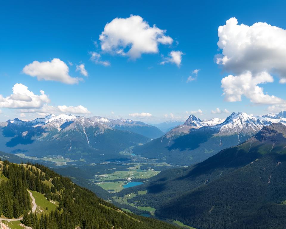 panoramische uitzichten in de Alpen