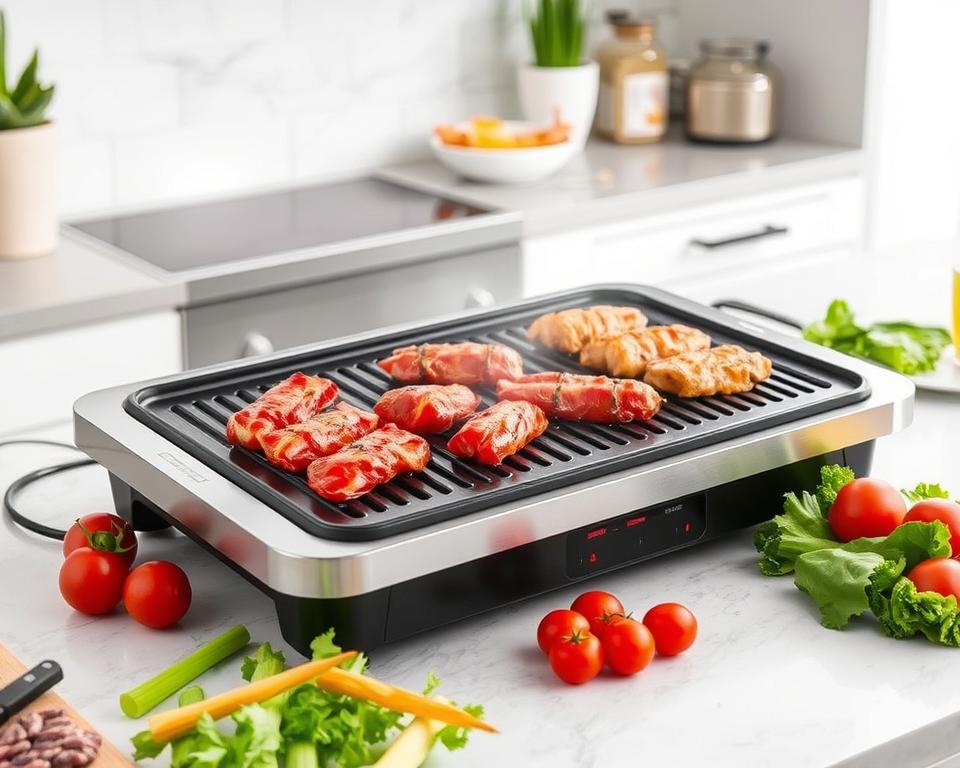 Elektrische grillplaat met instelbare temperatuur: koken met gemak
