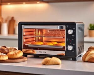 Elektrische minioven met luchtcirculatie: bakken zonder moeite