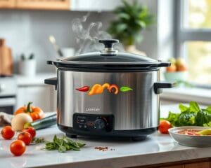 Elektrische slowcooker met warmhoudfunctie: langzame maaltijden