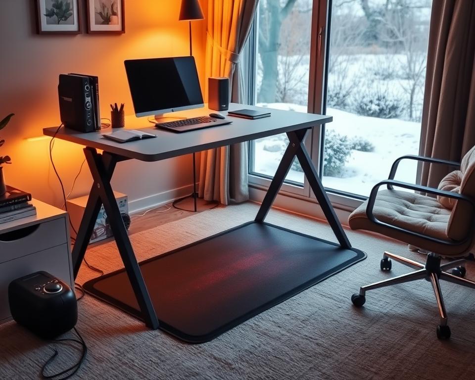 Elektrische verwarmingsmat voor onder je bureau