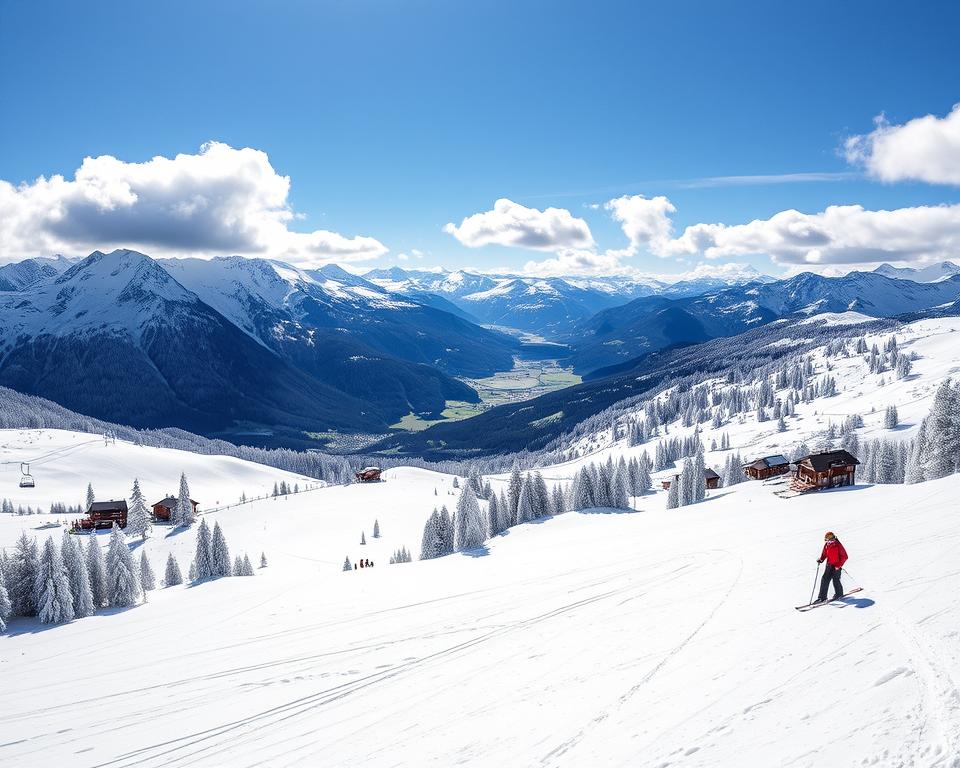 Leysin: Zwitsers skiën met prachtig uitzicht