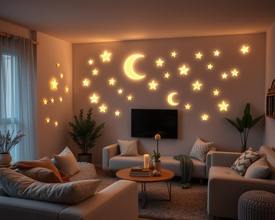 Lichtgevende muurstickers voor een speelse touch in huis