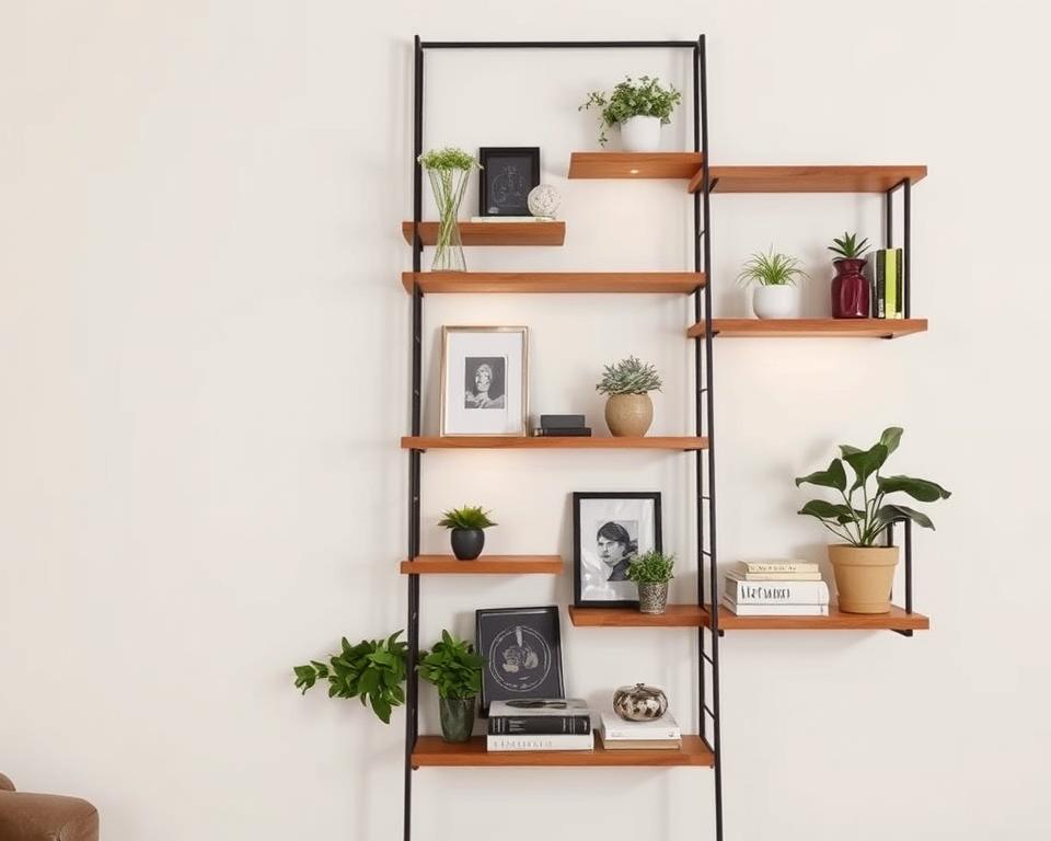 Wandkast in ladderstijl: compact en decoratief