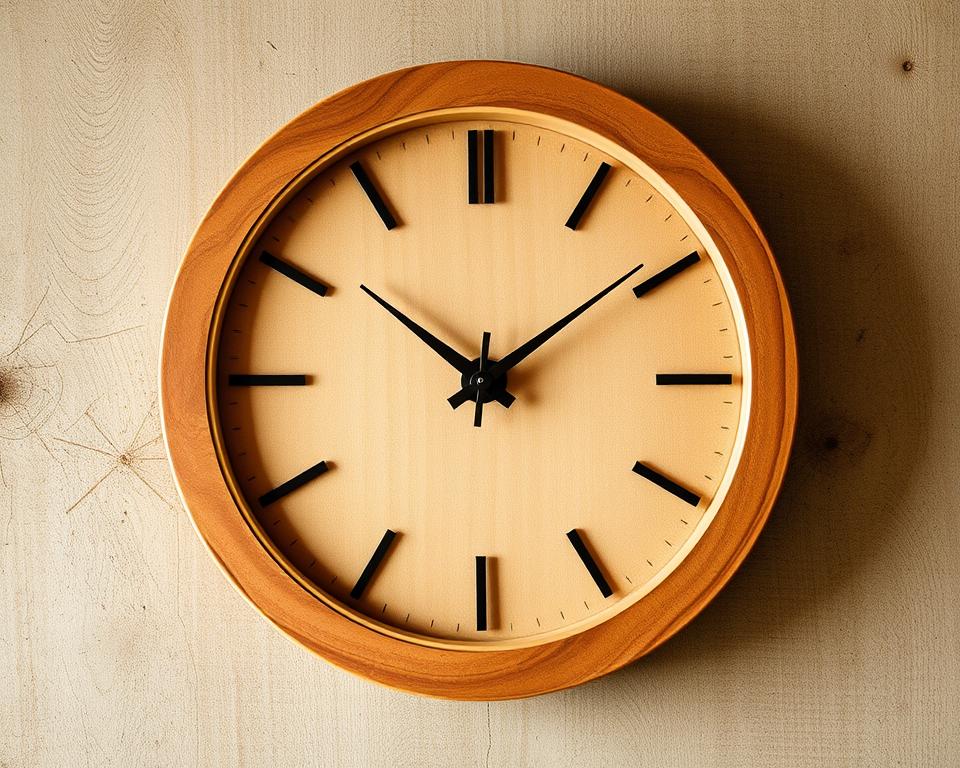 Wandklok met houten frame: tijdloos en natuurlijk