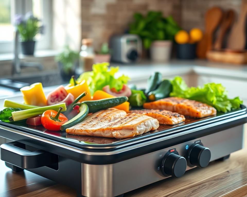 gezonde bereiding van gerechten met keramische grillplaat