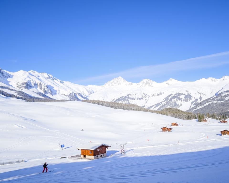 skiën in de Zwitserse Alpen