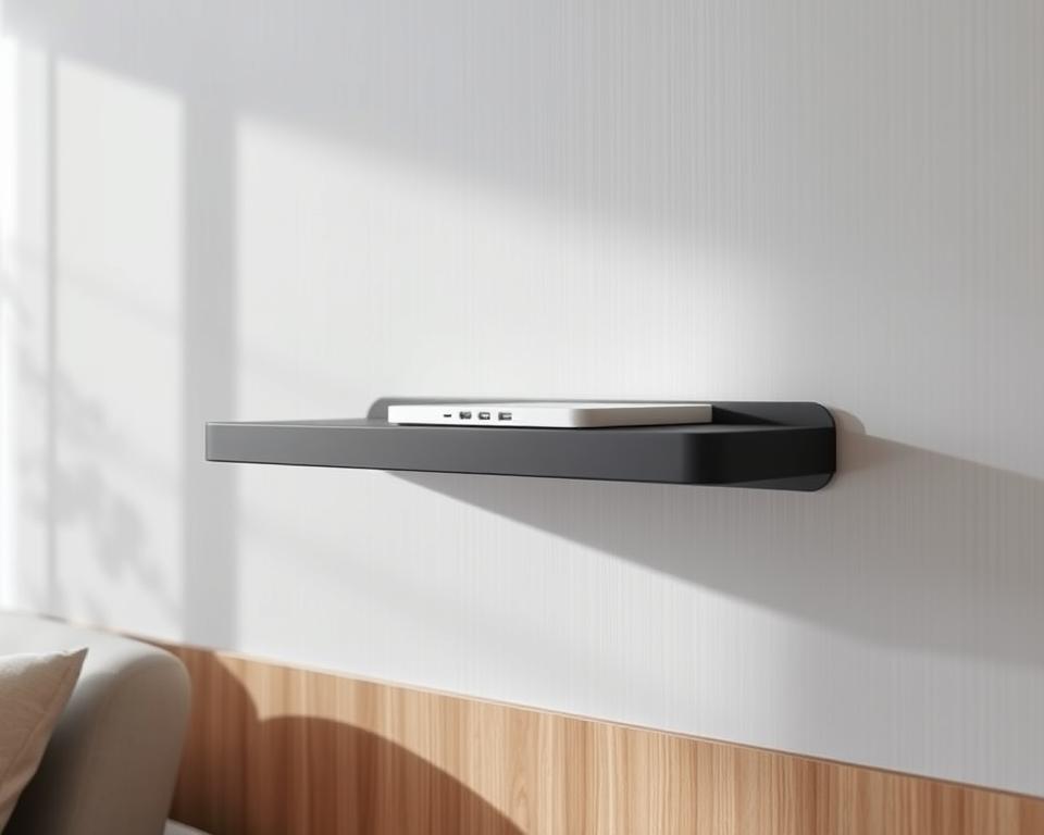 wandplank met geïntegreerde USB-aansluitingen