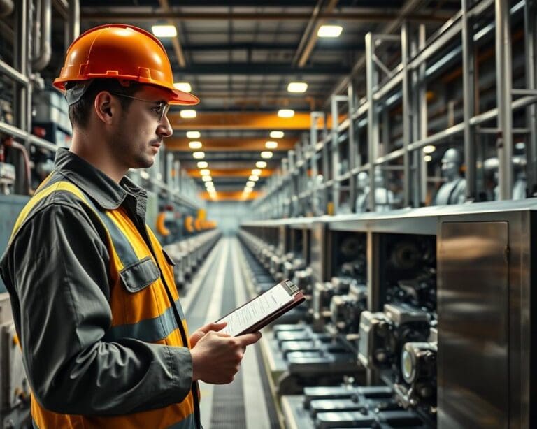 Wat controleert een inspecteur in een fabriek?