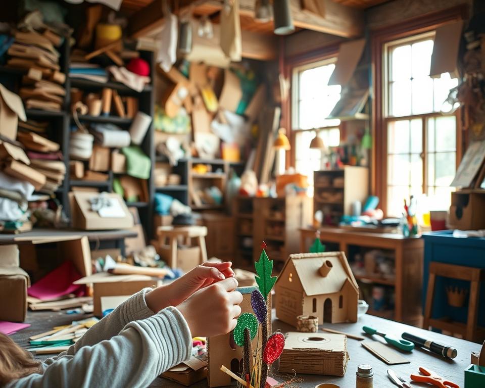 Knutselen met gerecyclede materialen
