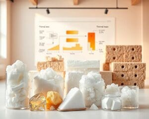 Welke materialen slaan warmte op voor later gebruik?