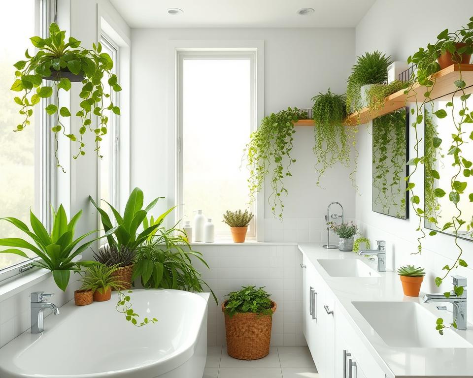 Hoe gebruik je planten in de badkamer?