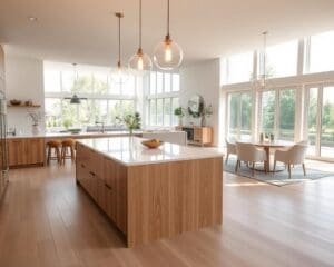 Hoe richt je een open keuken harmonieus in?