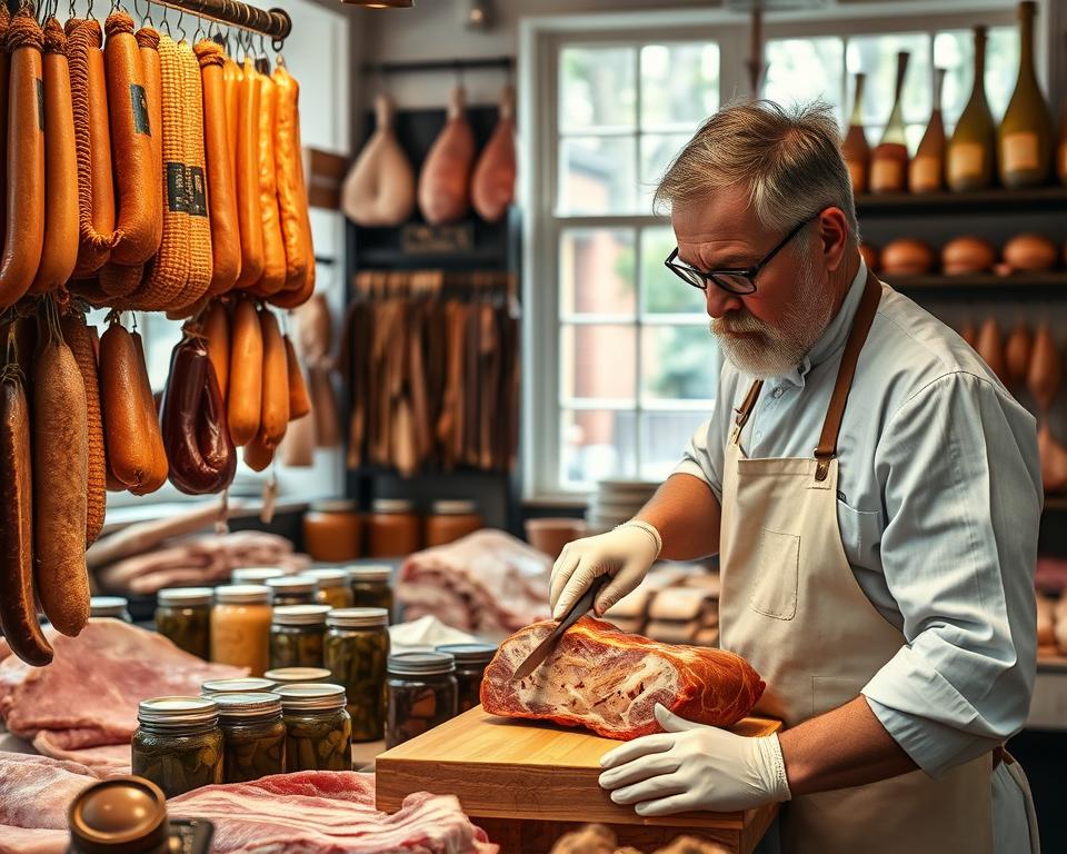 Wat doet een slager in ambachtelijke productie?