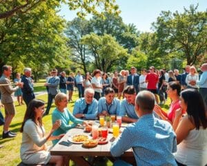 Sociale activiteiten voor grotere groepen