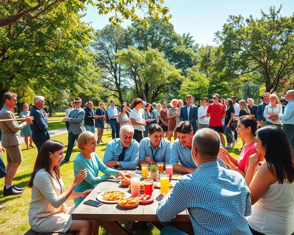 Sociale activiteiten voor grotere groepen