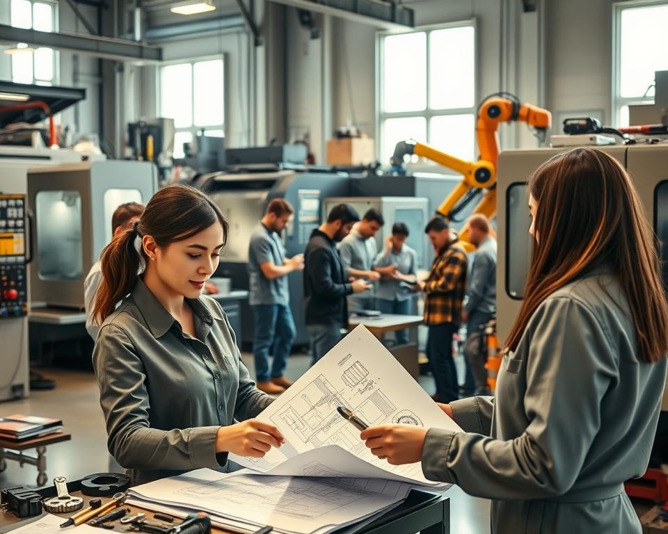 Welke technische beroepen werken met machines?