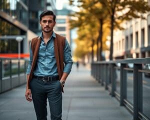 Hoe draag je een vest gelaagd?