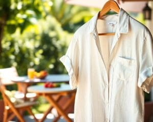 Is een linnen overhemd geschikt voor warme dagen?