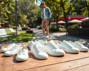 Welke witte sneakers draag je overal bij?