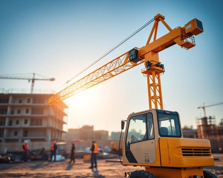 compacte hijskraan voor bouwprojecten