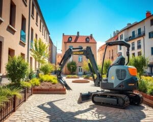 compacte minikraan huren voor kleine ruimtes