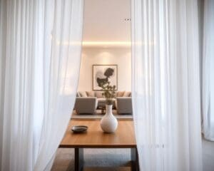 raamdecoratie modern interieur