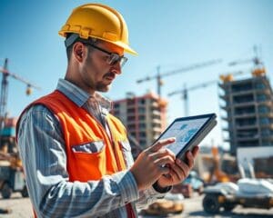 zakelijke tablet bouw